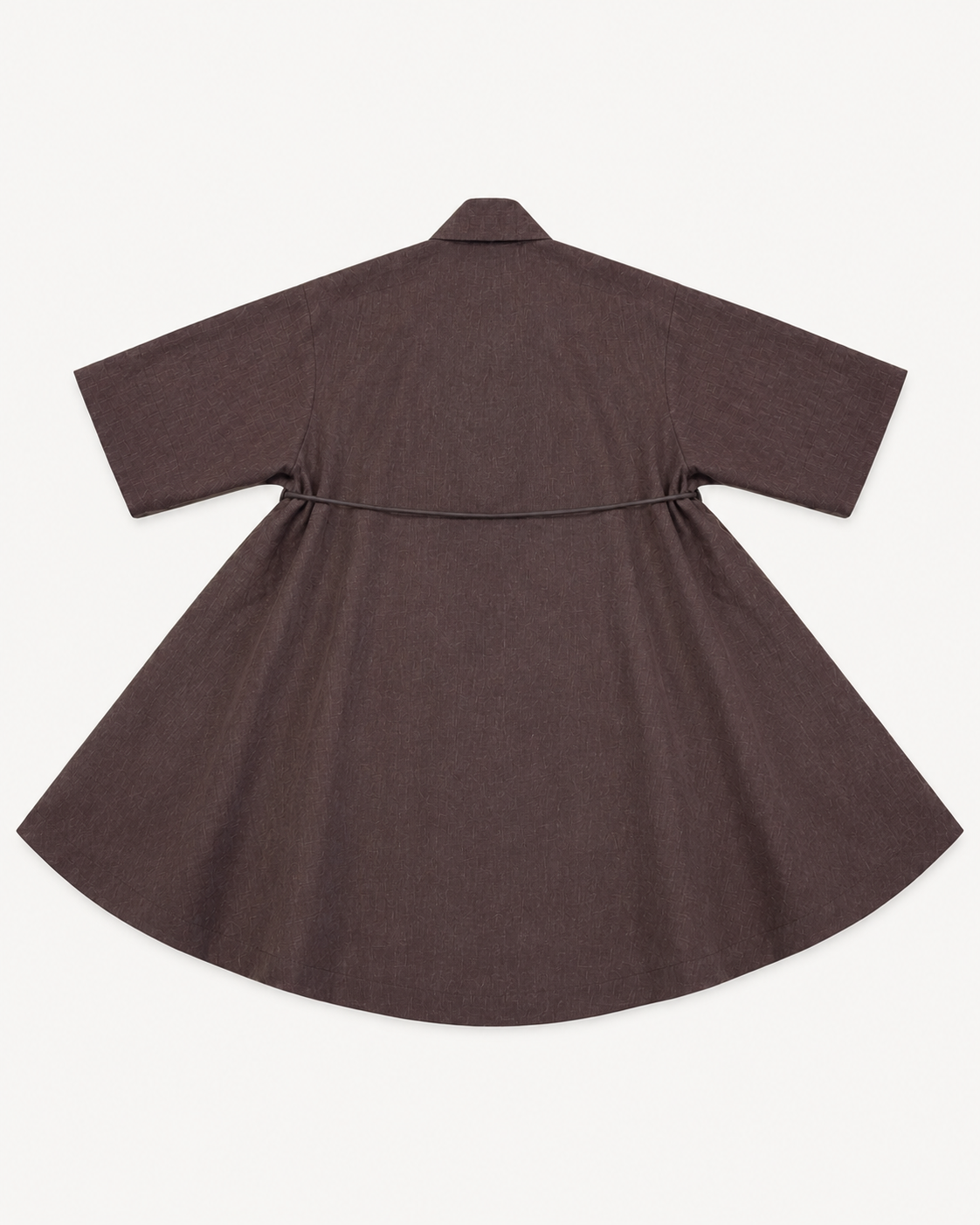 Brown Belted Flared Top
