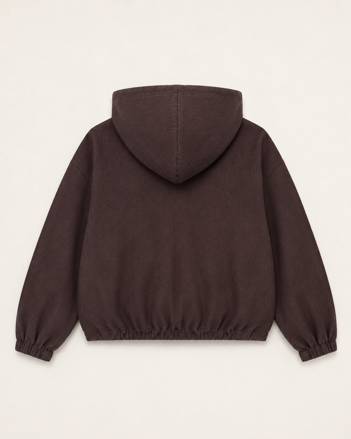 Brown Cropped Hooded Jacket