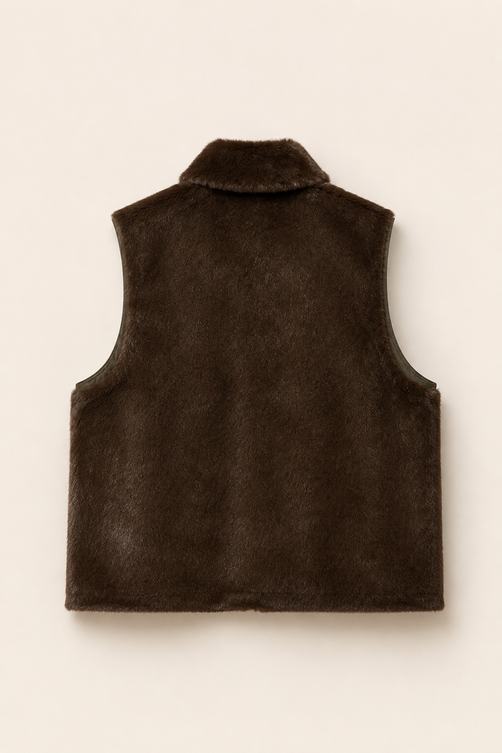 Reversible Brown & Brown Faux Fur Vest