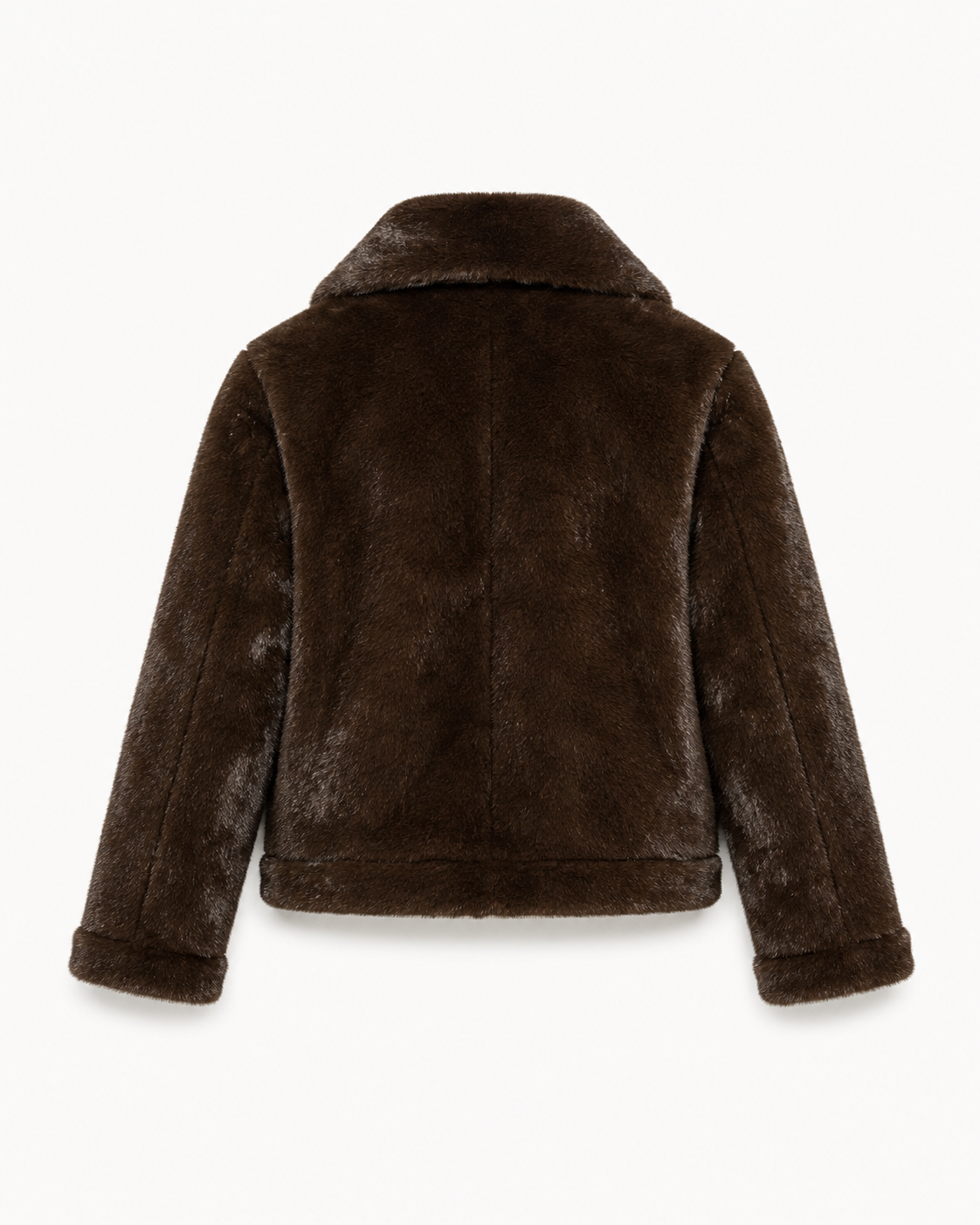Reversible Khaki & Brown Faux Fur Short Jacket