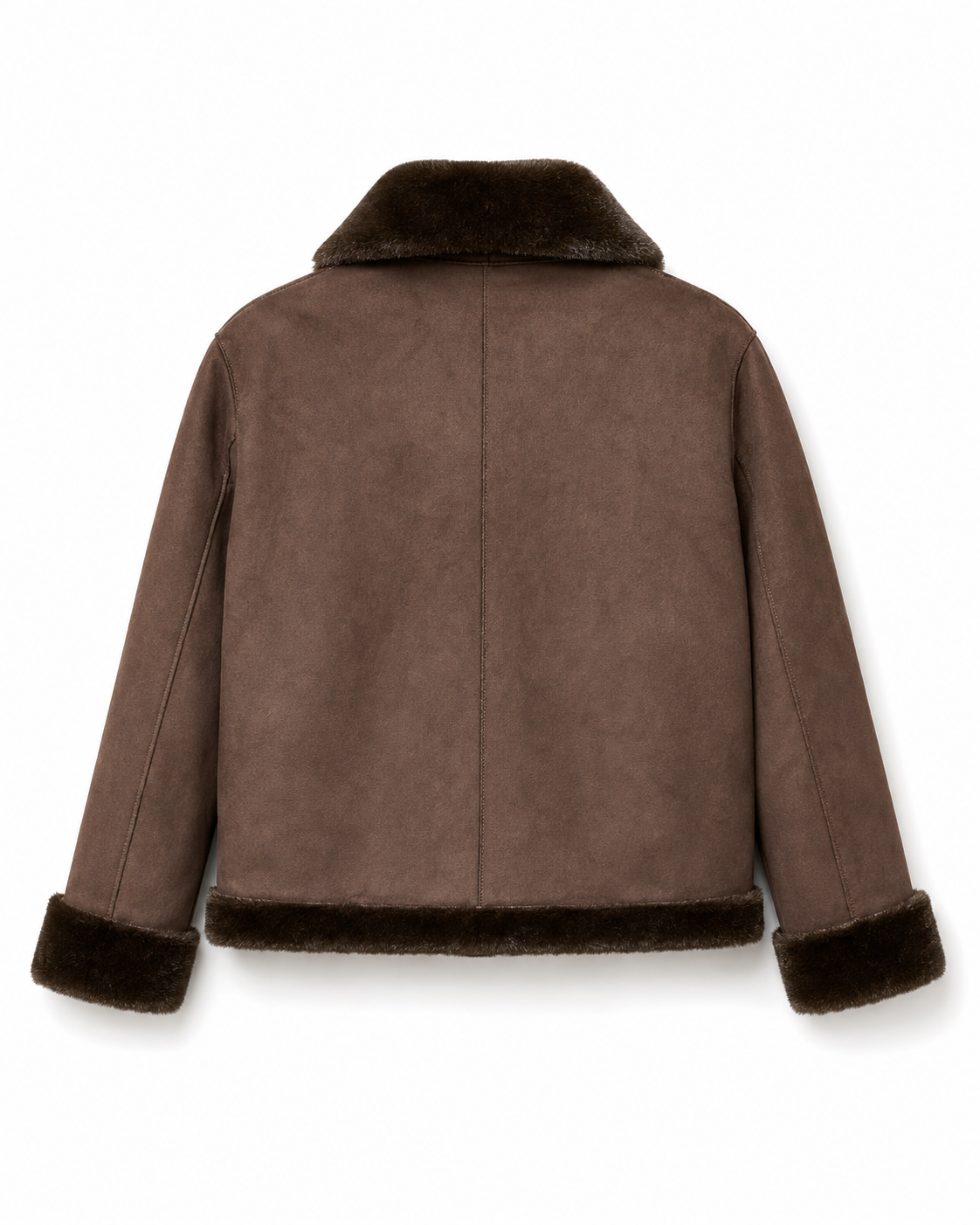 Reversible Brown Faux Fur Short Jacket