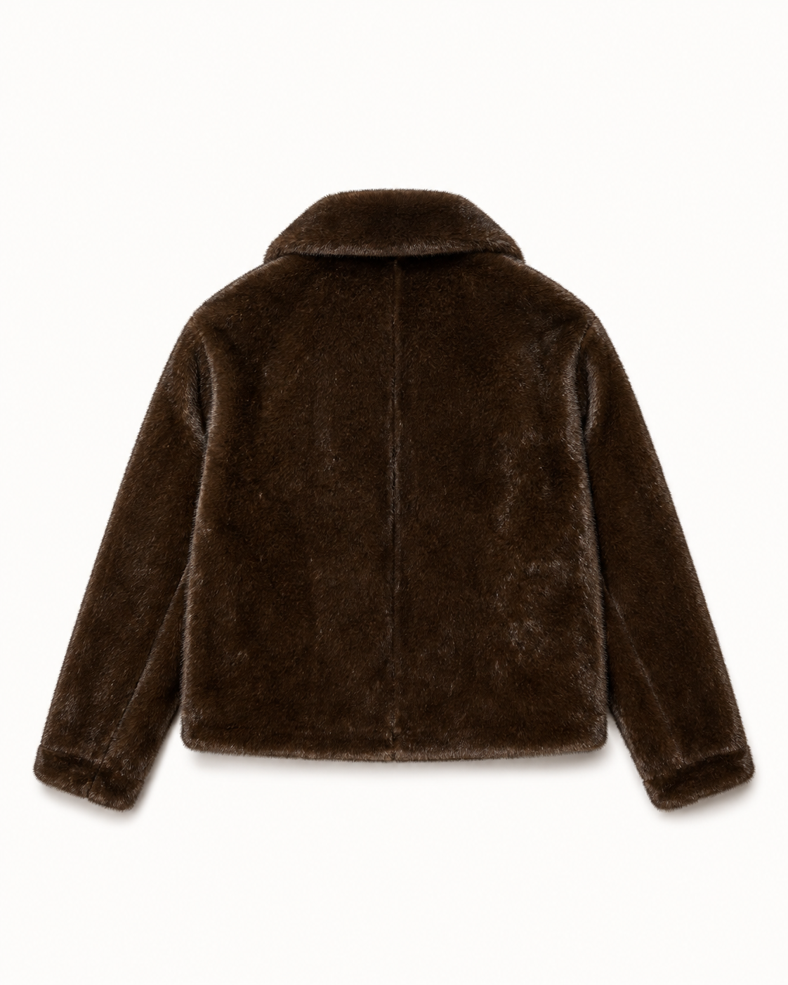 Reversible Brown Faux Fur Short Jacket