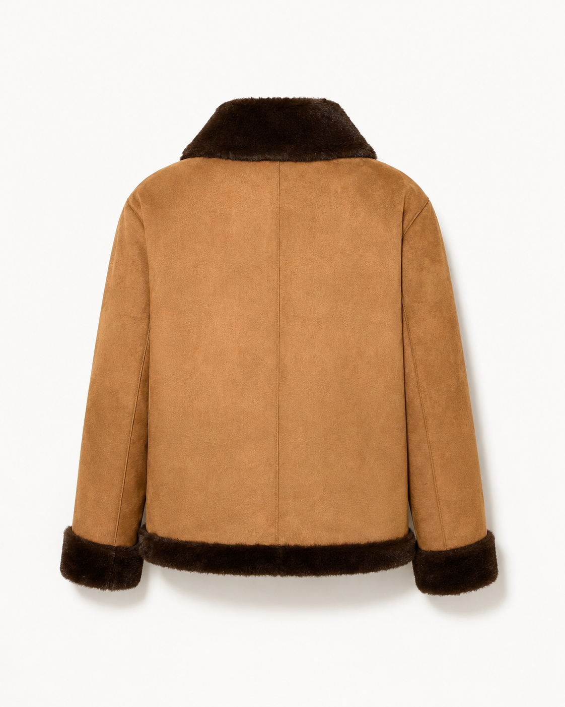 Reversible Tan & Brown Faux Fur Short Jacket