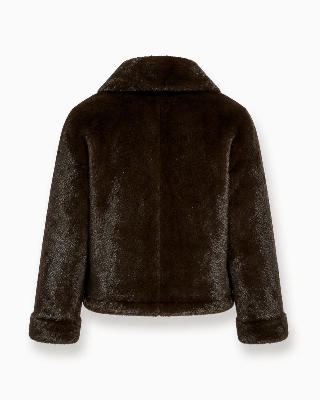 Reversible Tan & Brown Faux Fur Short Jacket
