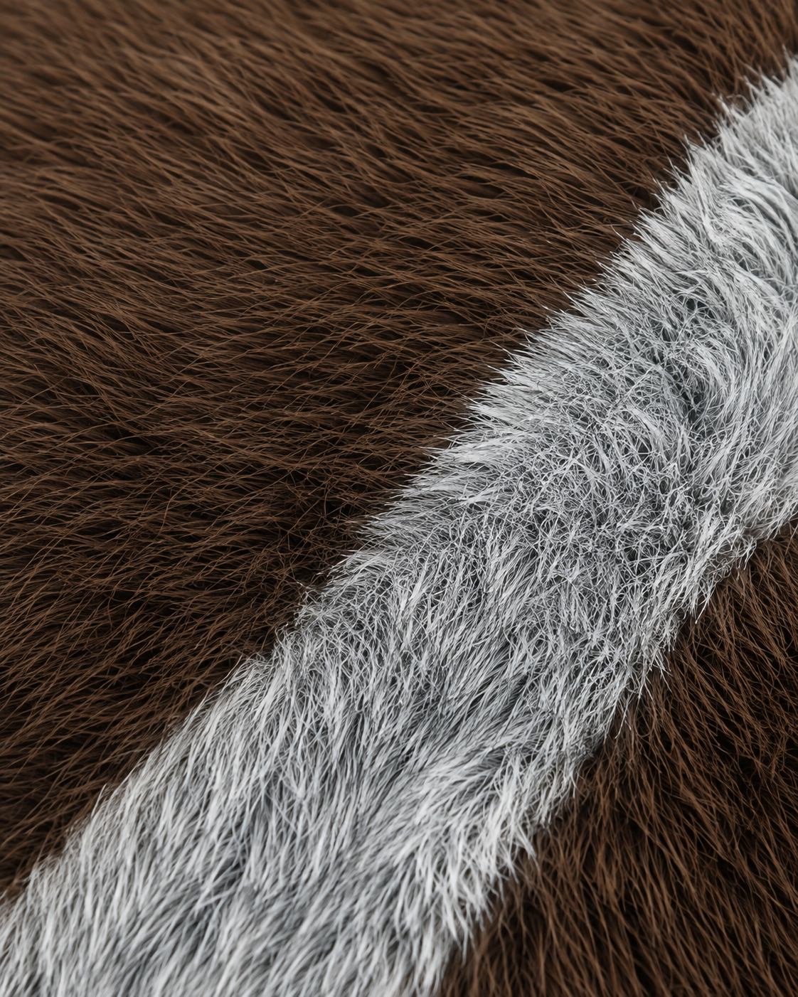 Brown & Grey Faux Fur Gilet with Faux Leather Panels